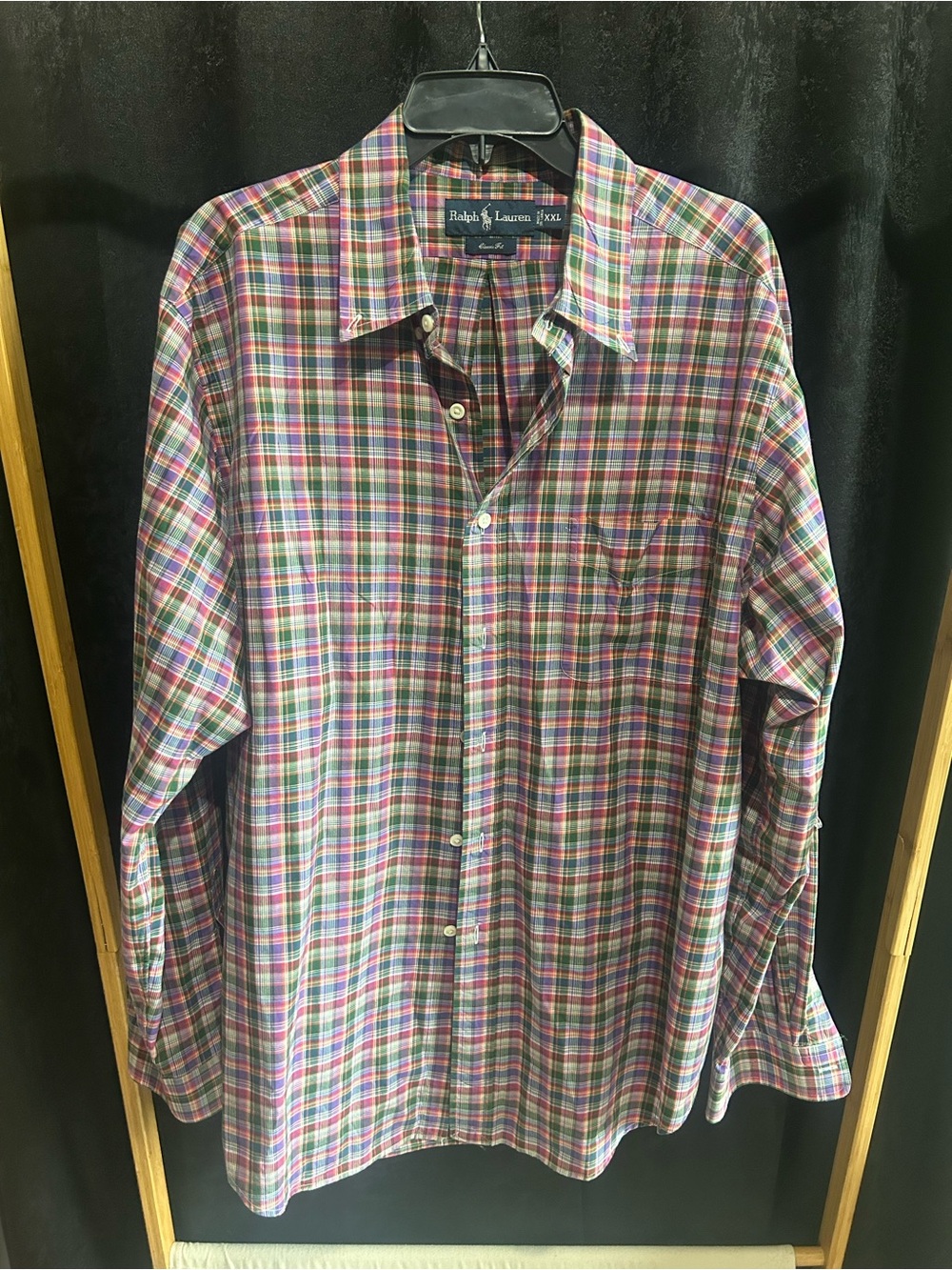 Ralph Lauren Men's Multicolor Plaid Button-Down Shirt — Blue, Pink, Green